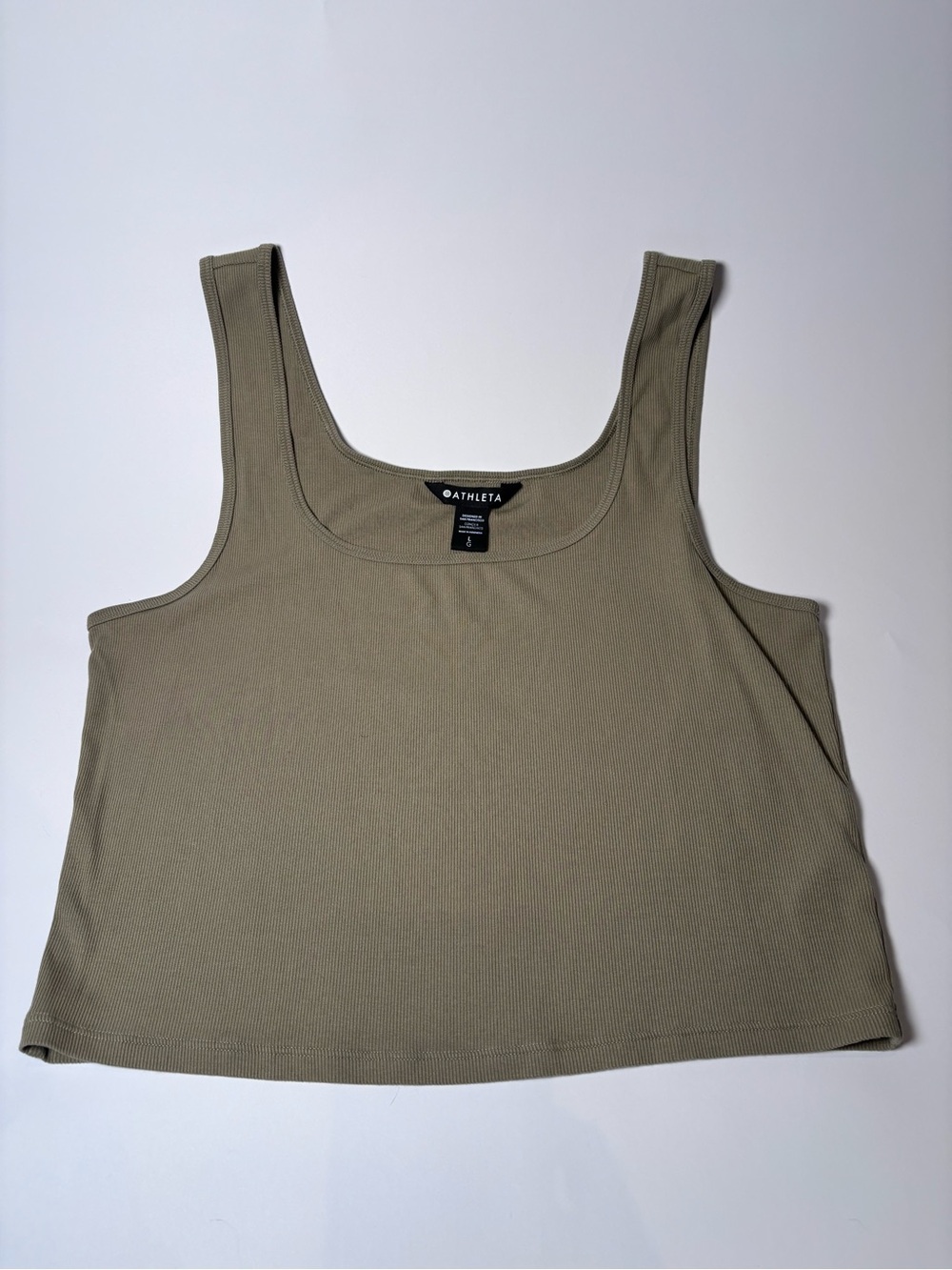 Athleta Olive Green Ribbed Tank